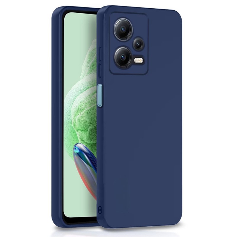 Силиконов кейс iPaky матиран, За Xiaomi Redmi Note 12 5G/Poco X5, Тъмносин