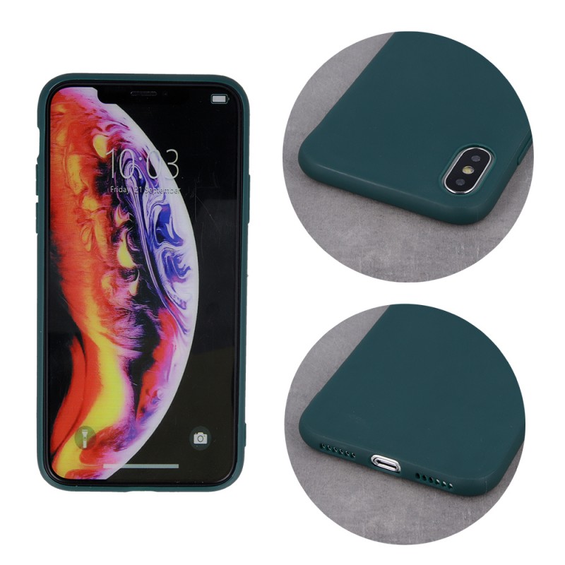 Силиконов кейс iPaky матиран, За Xiaomi Redmi Note 12 5G/Poco X5, Тъмнозелен