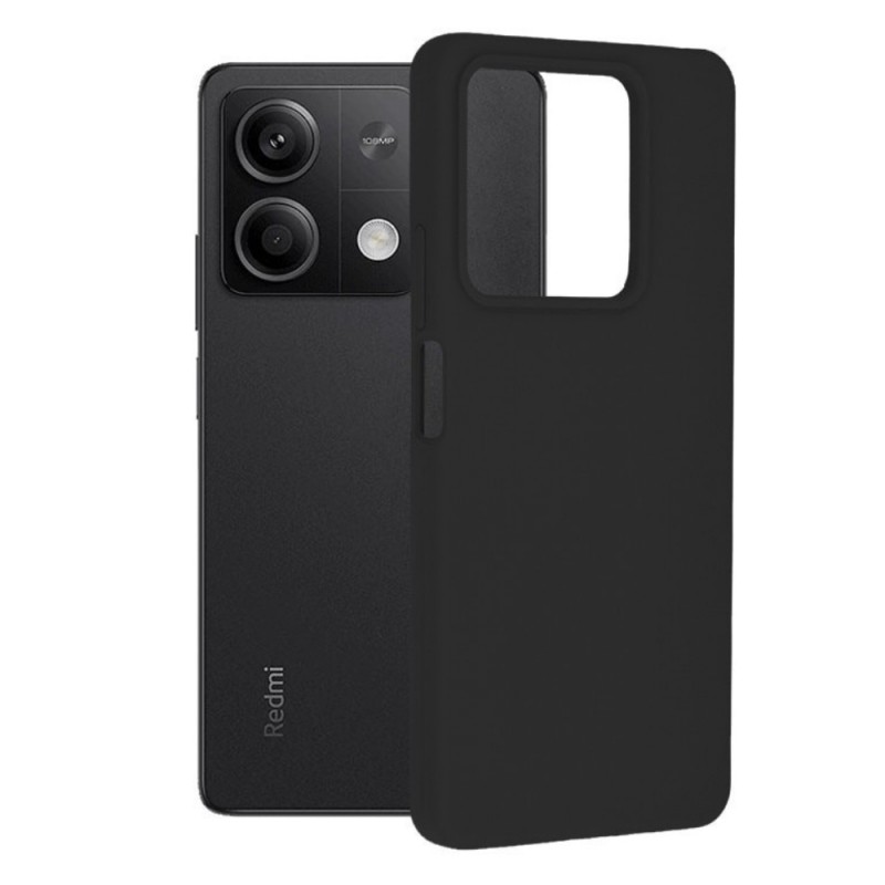 Силиконов кейс iPaky матиран, За Xiaomi Redmi Note 13 5G, Черен