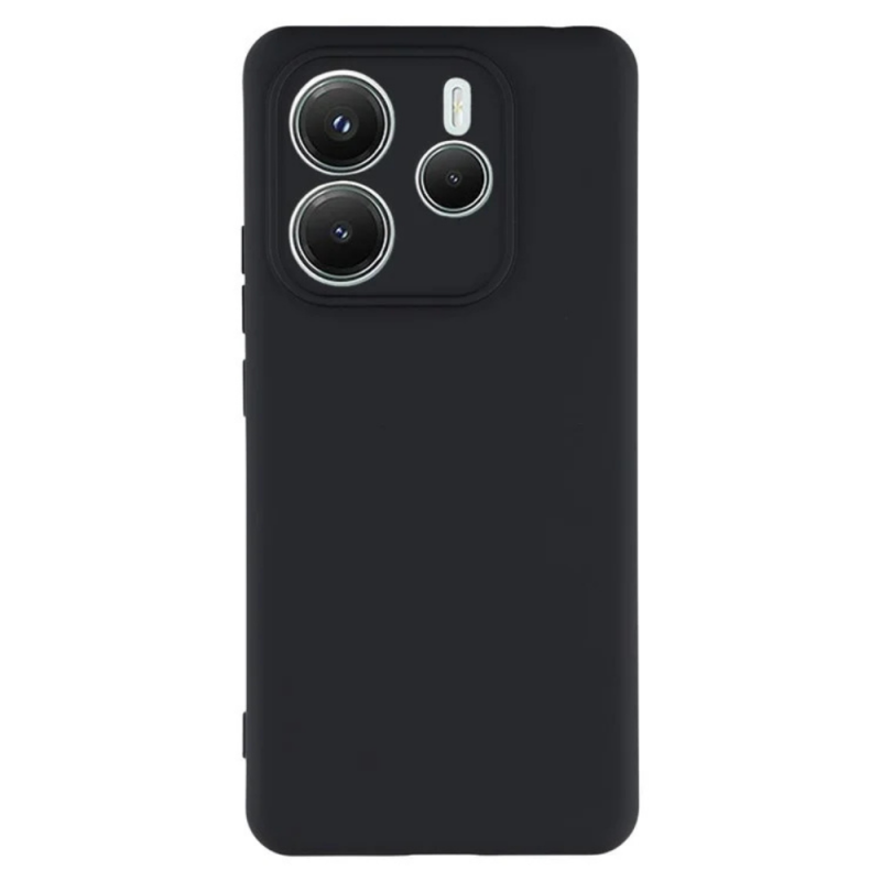 Силиконов кейс iPaky матиран, За Xiaomi Redmi Note 14, Черен