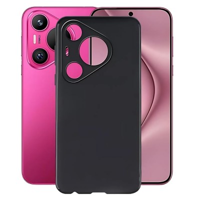 Силиконов кейс iPaky Solid матиран, За Huawei Pura 70, Черен