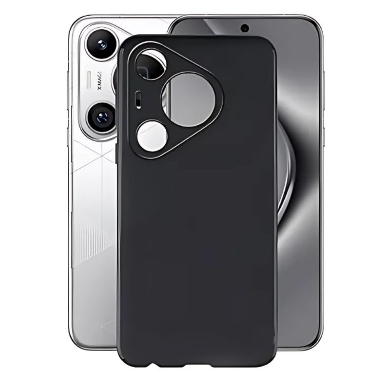 Силиконов кейс  iPaky Solid матиран, За Huawei Pura 70 Pro, Черен