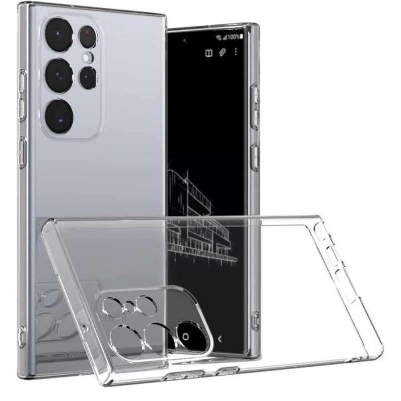 Силиконов кейс MBX 1.8-2mm, За Samsung Galaxy S23 Ultra (S918B), Прозрачен