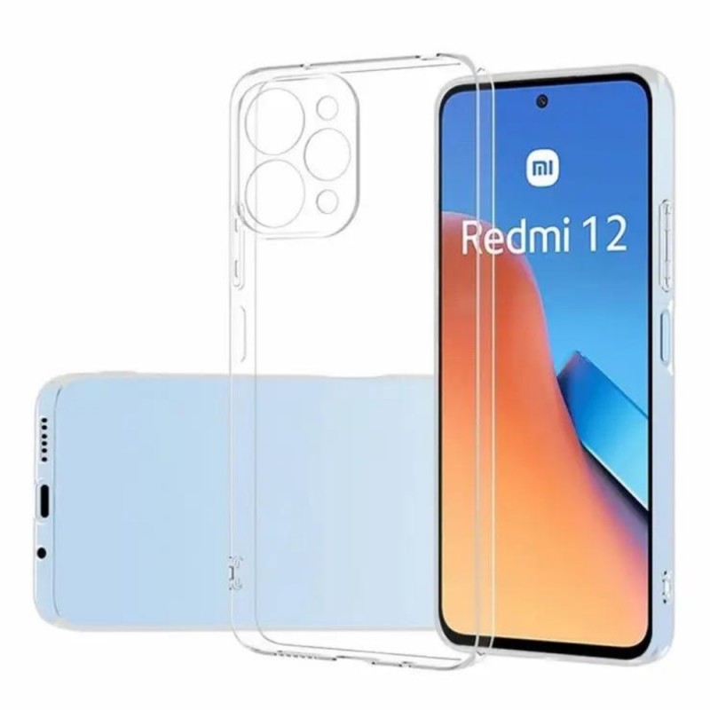 Силиконов кейс MBX 1.8-2mm, За Xiaomi Redmi 12 4G/5G, Прозрачен
