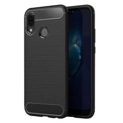 Силиконов кейс MBX Carbon, За Huawei P20 Lite, Черен