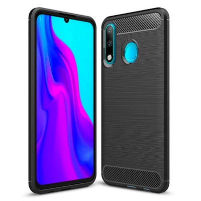 Силиконов кейс MBX Carbon, За Huawei P30 Lite, Черен