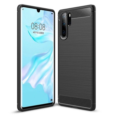 Силиконов кейс MBX Carbon, За Huawei P30 Pro, Черен