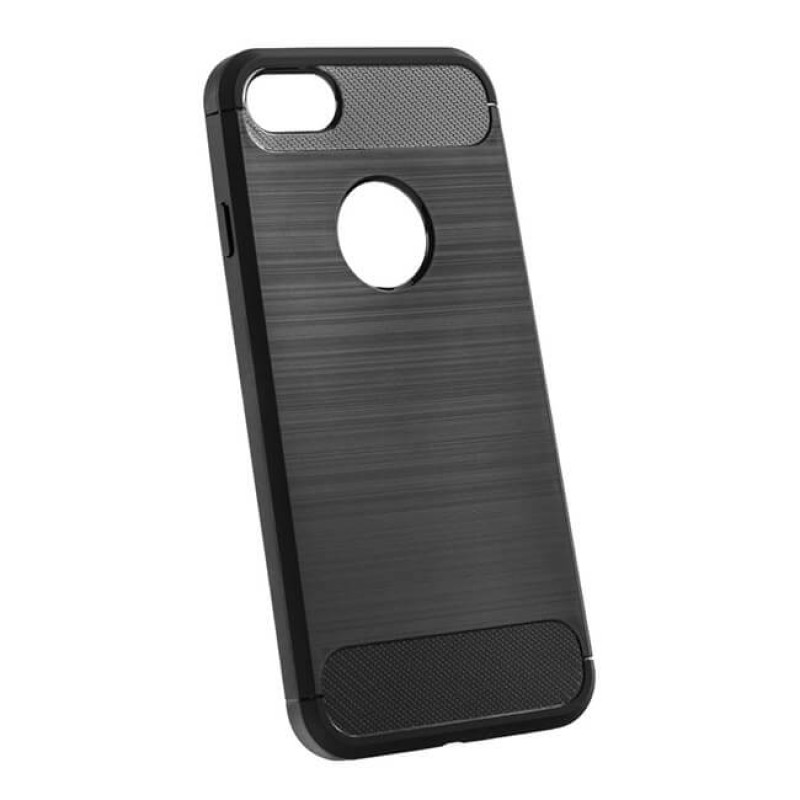 Силиконов кейс MBX Carbon, За iPhone X/XS, Черен