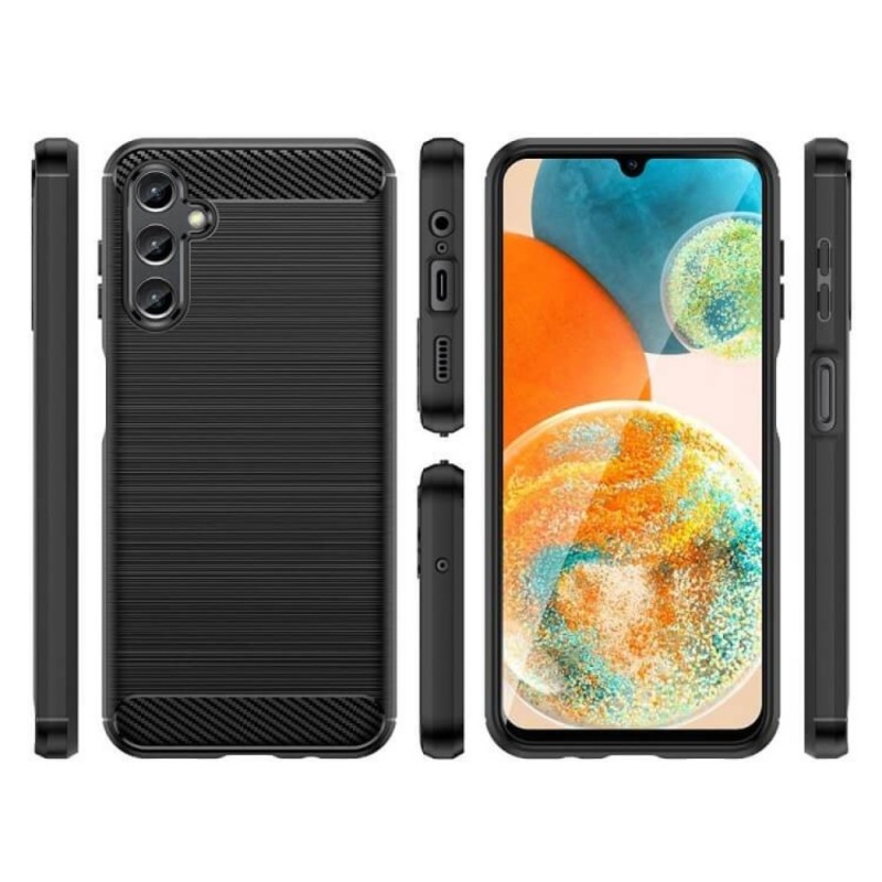 Силиконов кейс MBX Carbon, За Samsung Galaxy A14 4G/5G (A145F/A146B), Черен