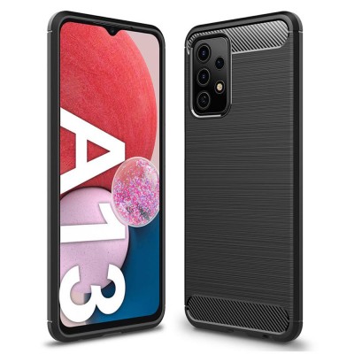 Силиконов кейс MBX Carbon, За Samsung Galaxy A13 4G (A135F), Черен