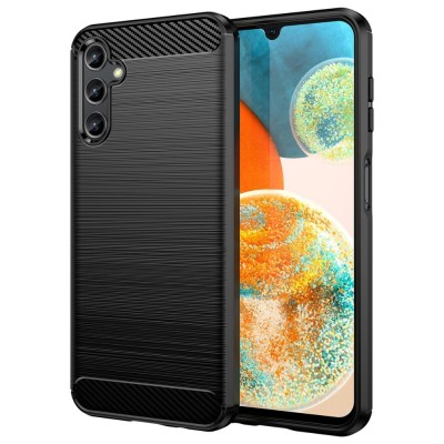 Силиконов кейс MBX Carbon, За Samsung Galaxy A14 4G/5G (A145F/A146B), Черен