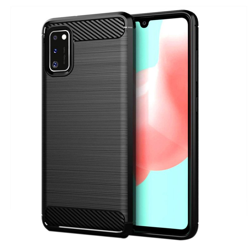 Силиконов кейс MBX Carbon, За Samsung Galaxy A71 (A715F), Черен
