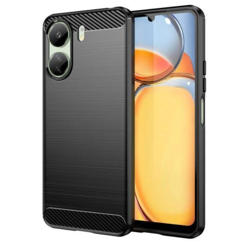 Силиконов кейс MBX Carbon, За Xiaomi Redmi 13C 4G, Черен
