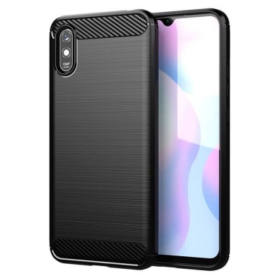 Силиконов кейс MBX Carbon, За Xiaomi Redmi 9A/9AT/9i, Черен