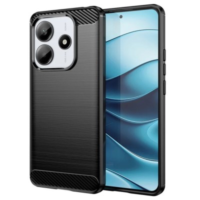 Силиконов кейс MBX Carbon, За Xiaomi Redmi Note 14 5G, Черен