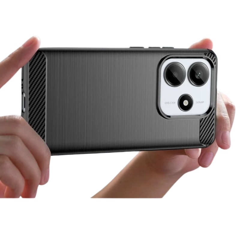 Силиконов кейс MBX Carbon, За Xiaomi Redmi Note 14 5G, Черен
