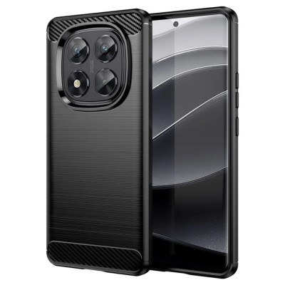 Силиконов кейс MBX Carbon, За Xiaomi Redmi Note 14 Pro 5G, Черен