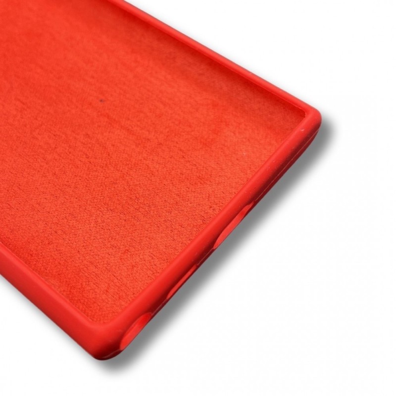 Силиконов кейс MBX Silicone Soft and Silky Case, За Samsung Galaxy S24 Ultra (S928B), Червен