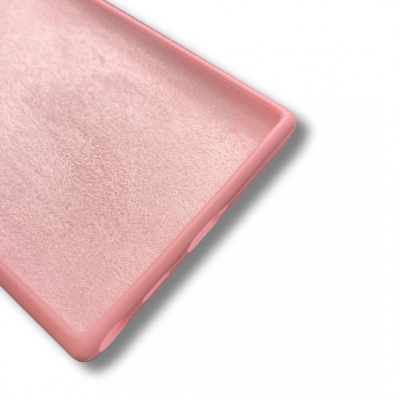 Силиконов кейс MBX Silicone Soft and Silky Case, За Samsung Galaxy S24 Ultra (S928B), Розов