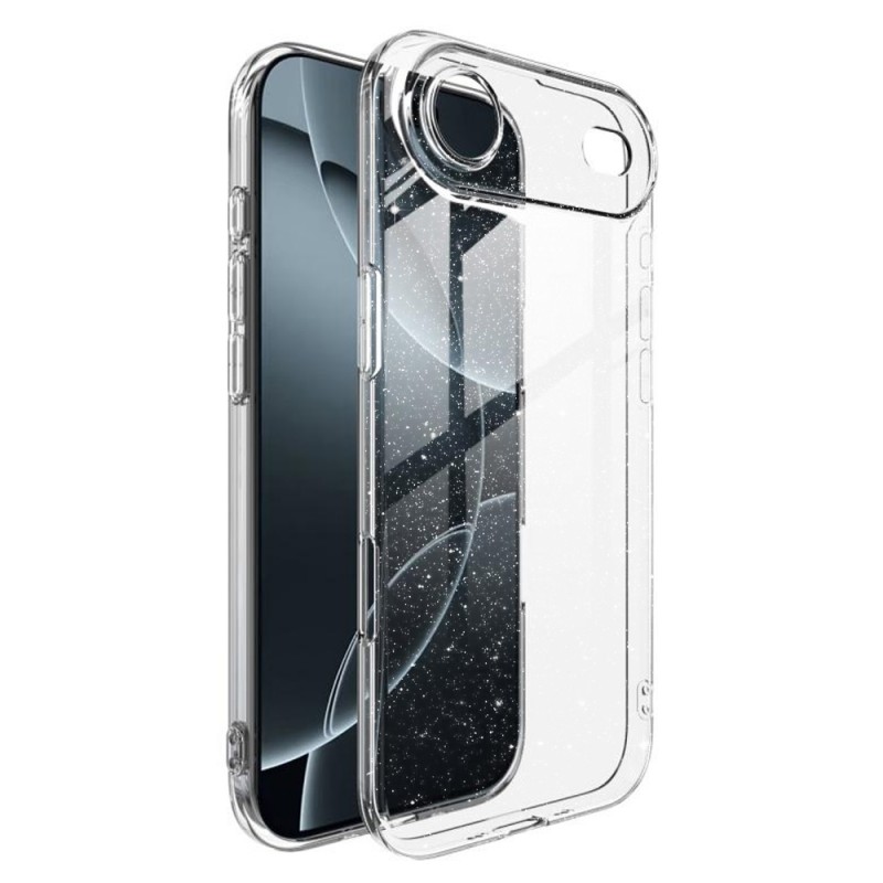 Силиконов кейс Shine 2 mm брокатен, За iPhone 17 Air (6.9), Прозрачен