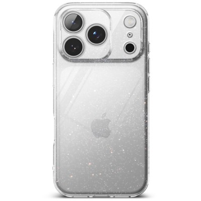 Силиконов кейс Shine 2 mm брокатен, За iPhone 17 Pro (6.3), Прозрачен