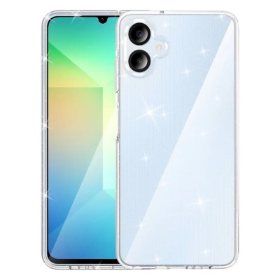 Силиконов кейс Shine 2 mm брокатен, За Samsung Galaxy A06, Прозрачен