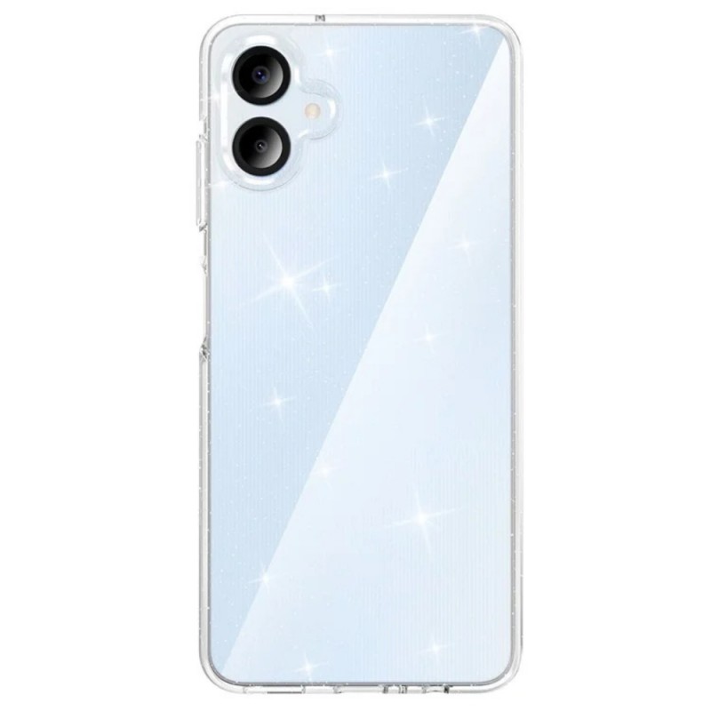 Силиконов кейс Shine 2 mm брокатен, За Samsung Galaxy A06, Прозрачен