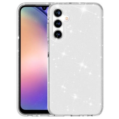 Силиконов кейс Shine 2 mm брокатен, За Samsung Galaxy A16, Прозрачен