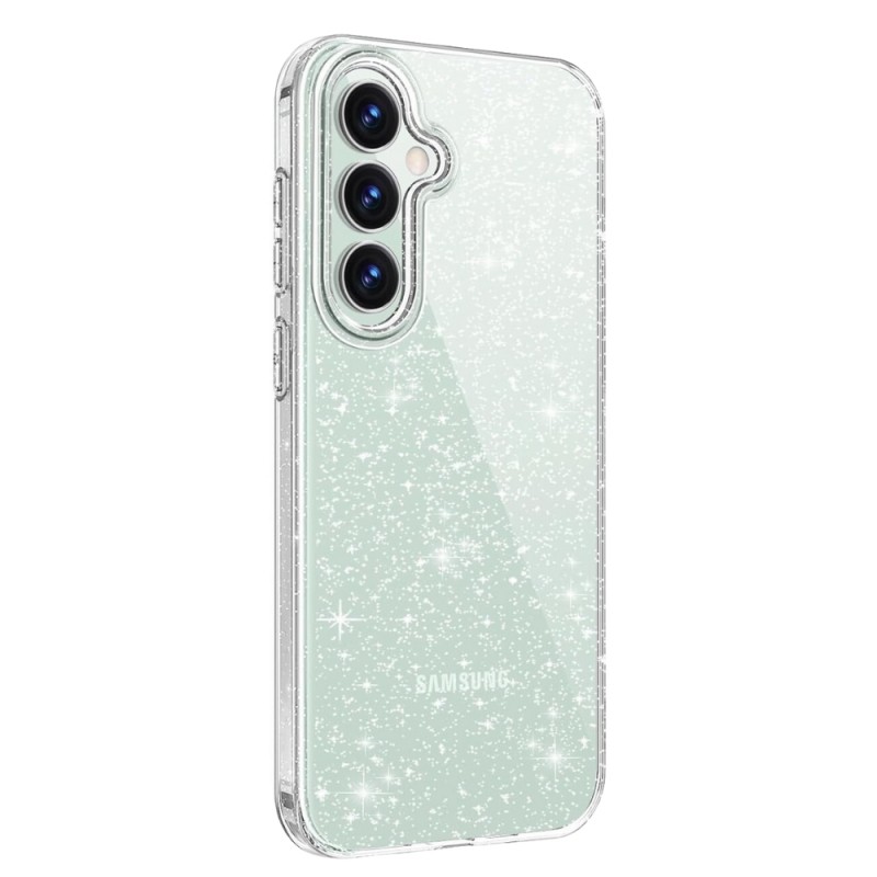 Силиконов кейс Shine 2 mm брокатен, За Samsung Galaxy S24 FE, Прозрачен