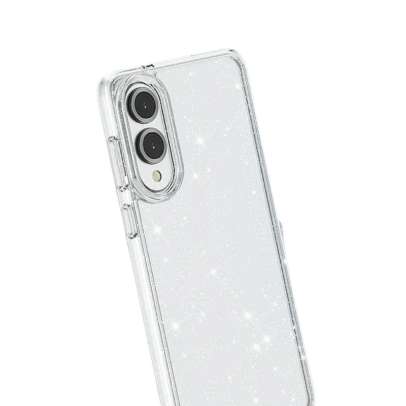 Силиконов кейс Shine 2 mm брокатен, За Samsung Galaxy S25 Edge, Прозрачен