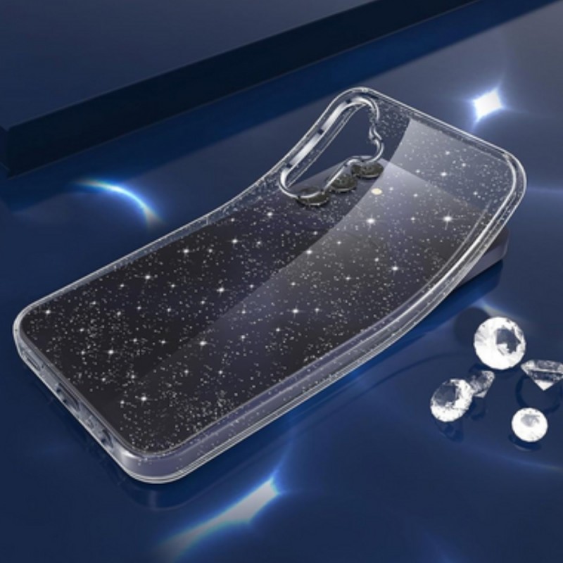 Силиконов кейс Shine 2 mm брокатен, За Samsung Galaxy S25 Ultra, Прозрачен