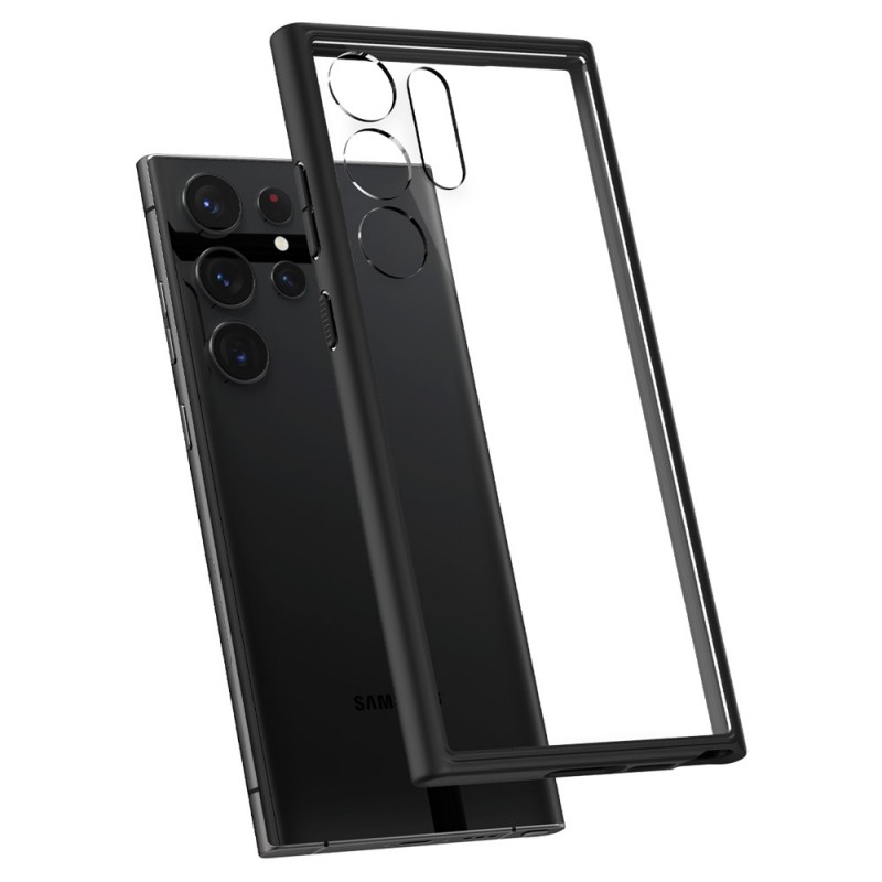 Силиконов кейс Spigen Ultra Hybrid, За Samsung Galaxy S23 Ultra (S918B), Черен