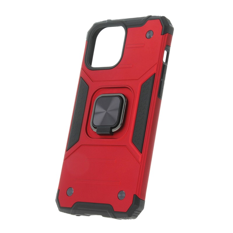 Силиконов твърд кейс bSmart Defender Nitro, За iPhone 15 (6.1), Червен