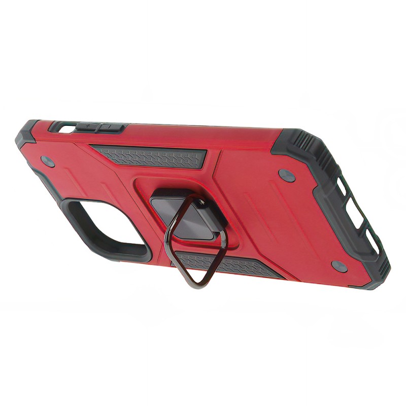 Силиконов твърд кейс bSmart Defender Nitro, За iPhone 15 (6.1), Червен