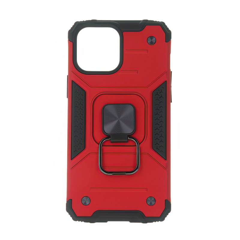 Силиконов твърд кейс bSmart Defender Nitro, За iPhone 15 Pro (6.1), Червен