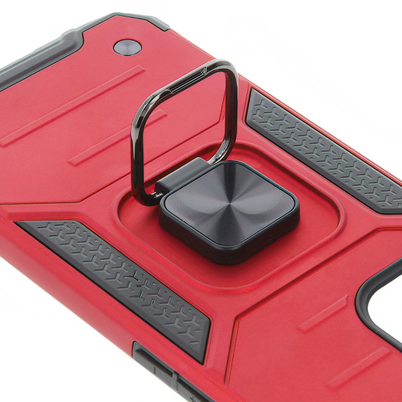 Силиконов твърд кейс bSmart Defender Nitro, За iPhone 15 Pro (6.1), Червен