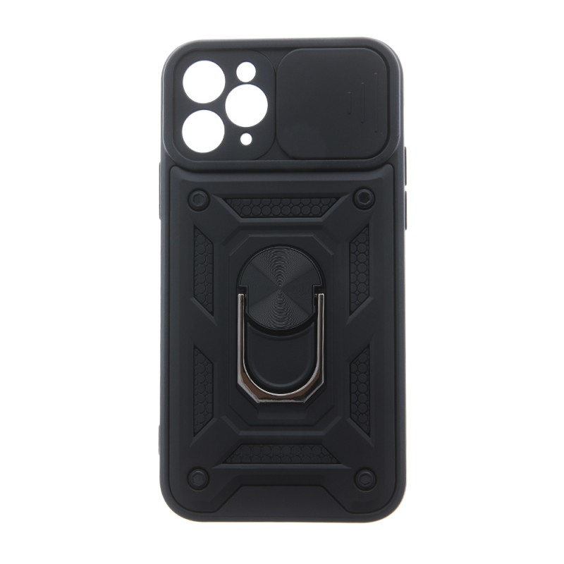 Силиконов твърд кейс bSmart Defender Slide, За Samsung Galaxy A53 5G (A536B), Черен