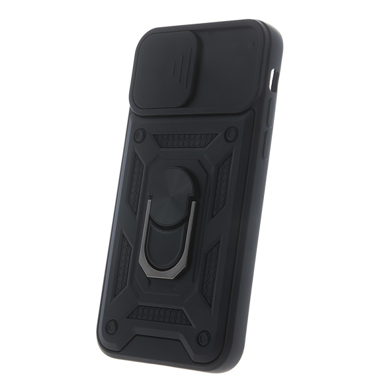 Силиконов твърд кейс bSmart Defender Slide, За Samsung Galaxy A53 5G (A536B), Черен