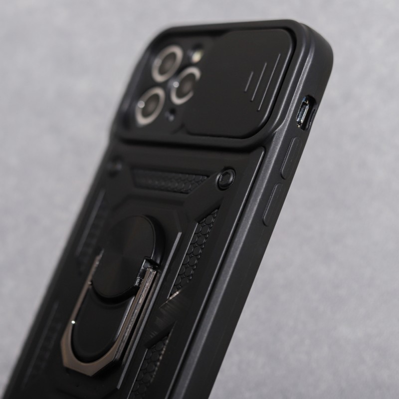 Силиконов твърд кейс bSmart Defender Slide, За Samsung Galaxy A53 5G (A536B), Черен