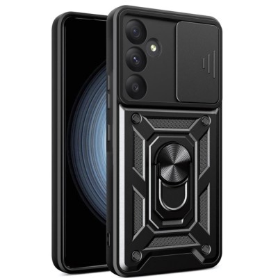 Силиконов твърд кейс bSmart Defender Slide, За Samsung Galaxy A54 5G (A546B), Черен