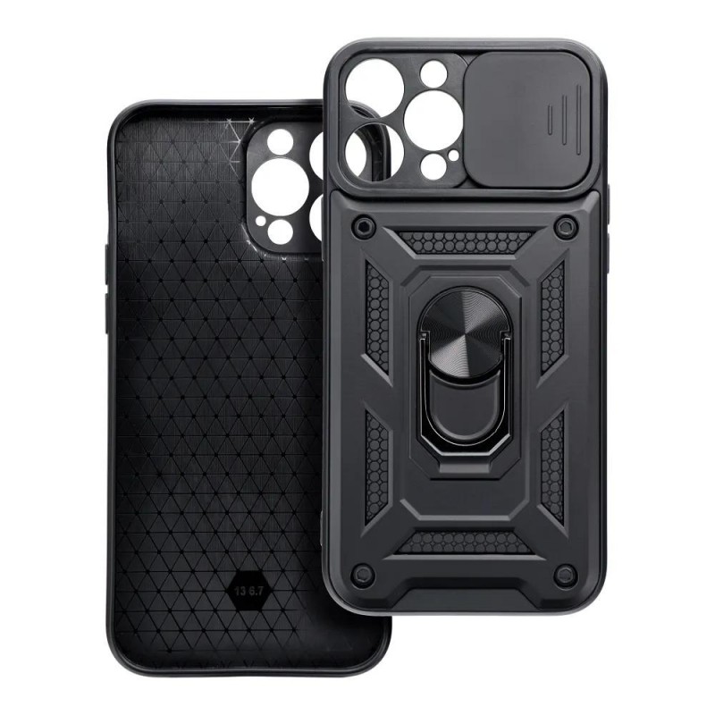 Силиконов твърд кейс bSmart Defender Slide, За Samsung Galaxy A54 5G (A546B), Черен