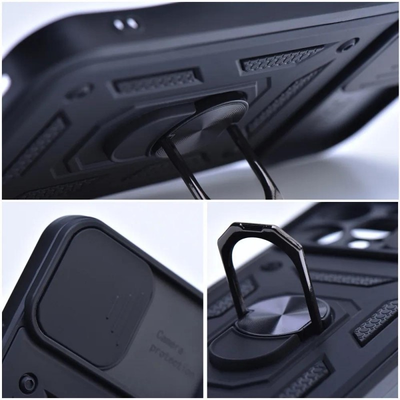 Силиконов твърд кейс bSmart Defender Slide, За Samsung Galaxy A54 5G (A546B), Черен