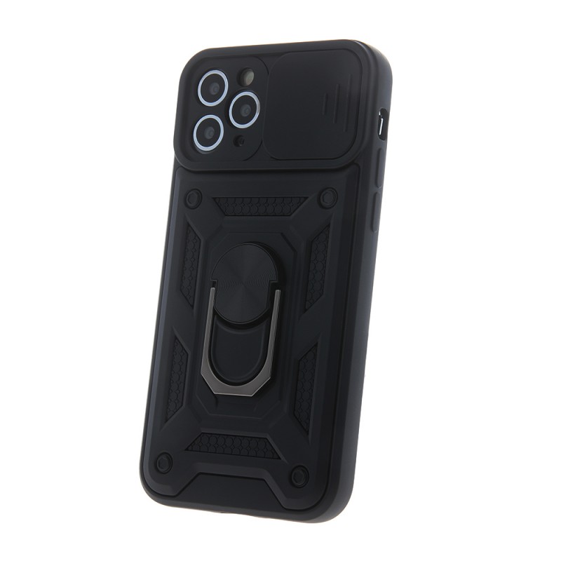 Силиконов твърд кейс bSmart Defender Slide, За Samsung Galaxy S23 Plus (S916B), Черен