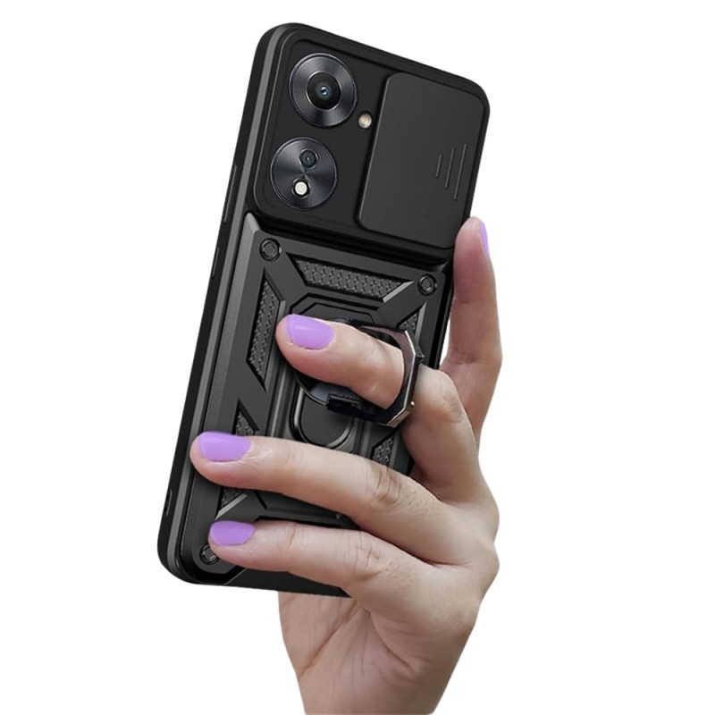 Силиконов твърд кейс bSmart Defender Slide, За Xiaomi Redmi 13C 4G, Черен