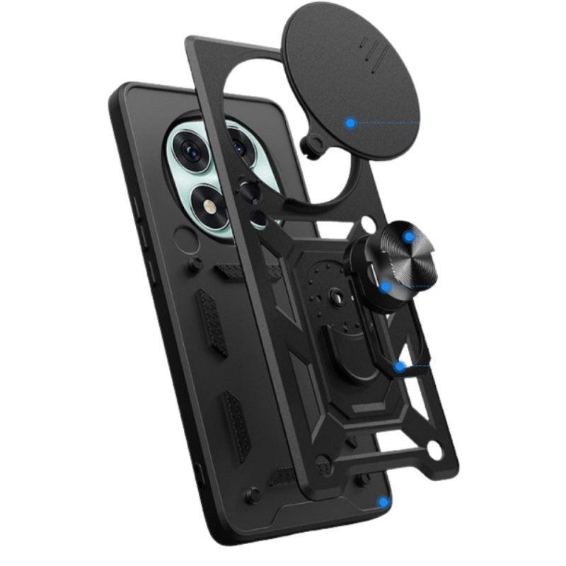 Силиконов твърд кейс bSmart Defender Slide, За Xiaomi Redmi Note 14 Pro, Черен