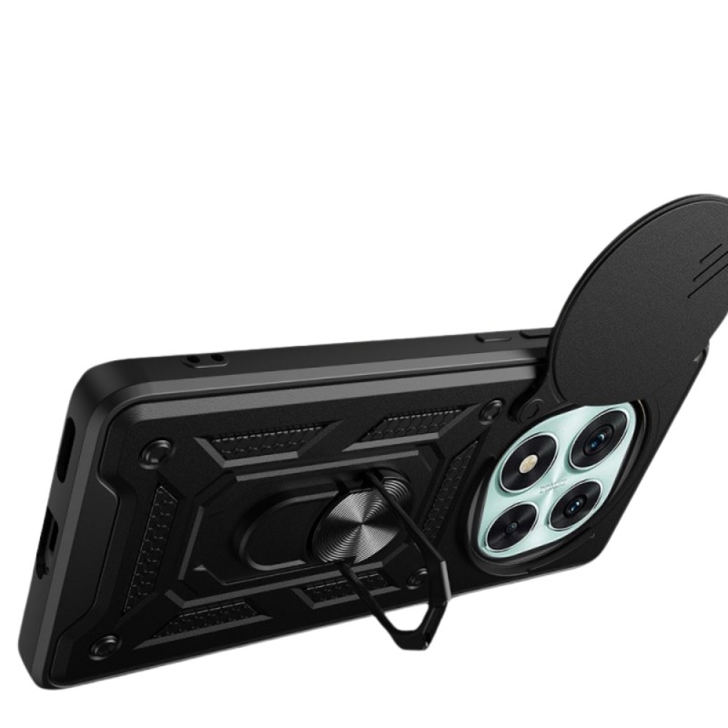 Силиконов твърд кейс bSmart Defender Slide, За Xiaomi Redmi Note 14 Pro, Черен