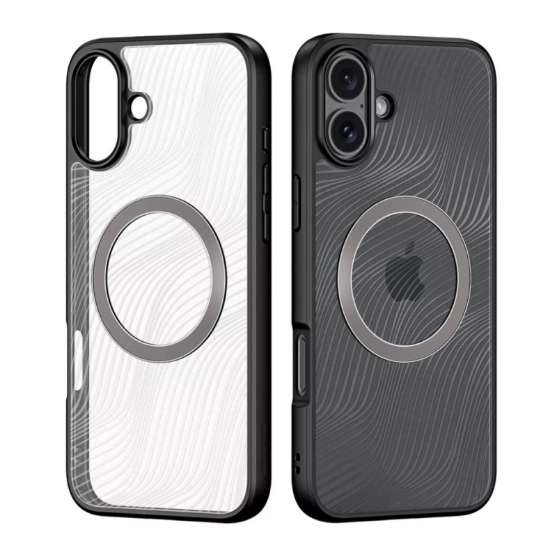 Силиконов твърд кейс Dux Ducis AIMO Magsafe, За iPhone 16 (6.1), Черен