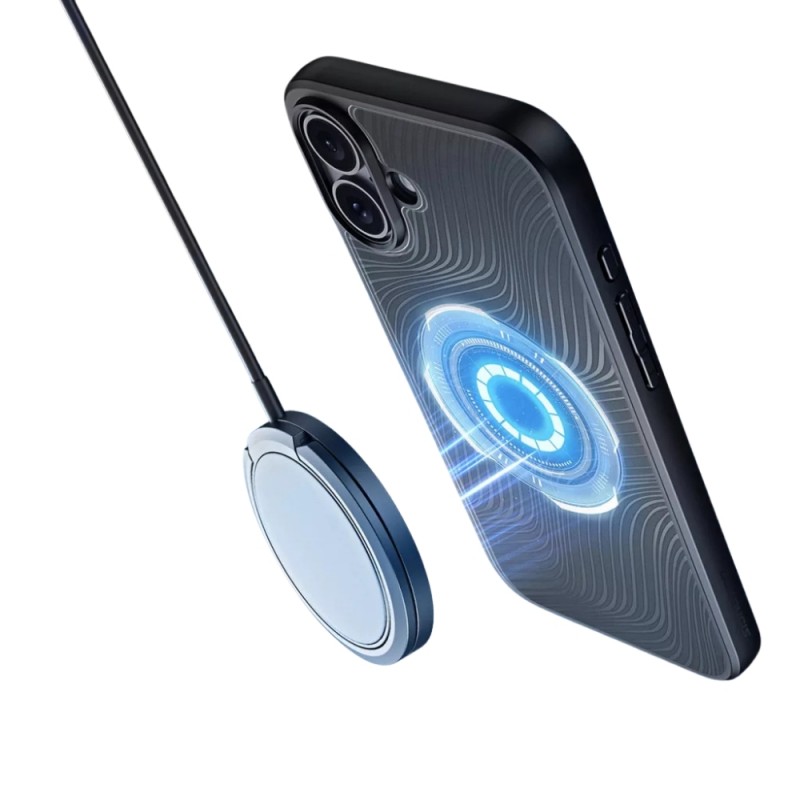 Силиконов твърд кейс Dux Ducis AIMO Magsafe, За iPhone 16 (6.1), Черен