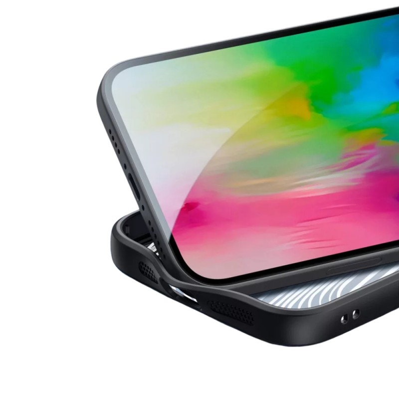Силиконов твърд кейс Dux Ducis AIMO Magsafe, За iPhone 16 (6.1), Черен