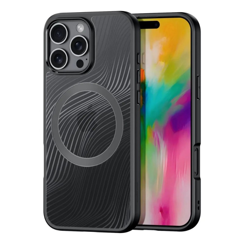 Силиконов твърд кейс Dux Ducis AIMO с Magsafe, За iPhone 16 Pro (6.3), Черен
